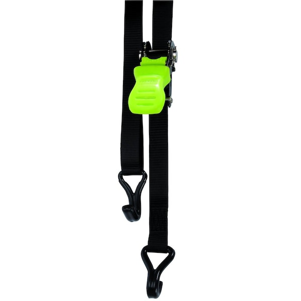 PRO GRIP Ratchet Tie Down, Heavy-Duty, 16' x 1", Slider Ratchet, w/ Hooks 3.24" x2.5" x13"